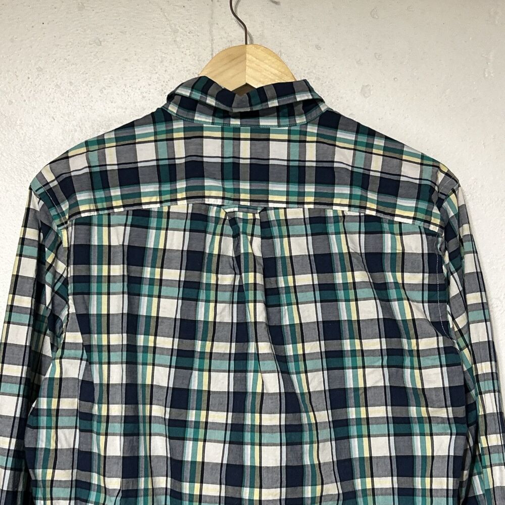 American Eagle Athletic Fit Sz. M Mens Casual Button-Down Shirt Blue/Green - Picture 7 of 14